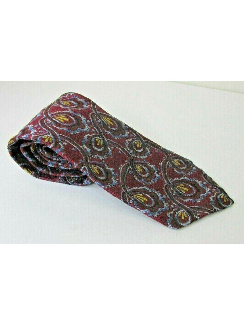 Robert Talbott Mens Neck Tie Best of Class Burgundy Red Silk USA Hand Sewn